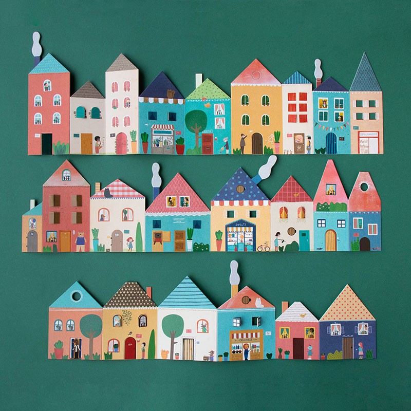 Creative houses sticker activity